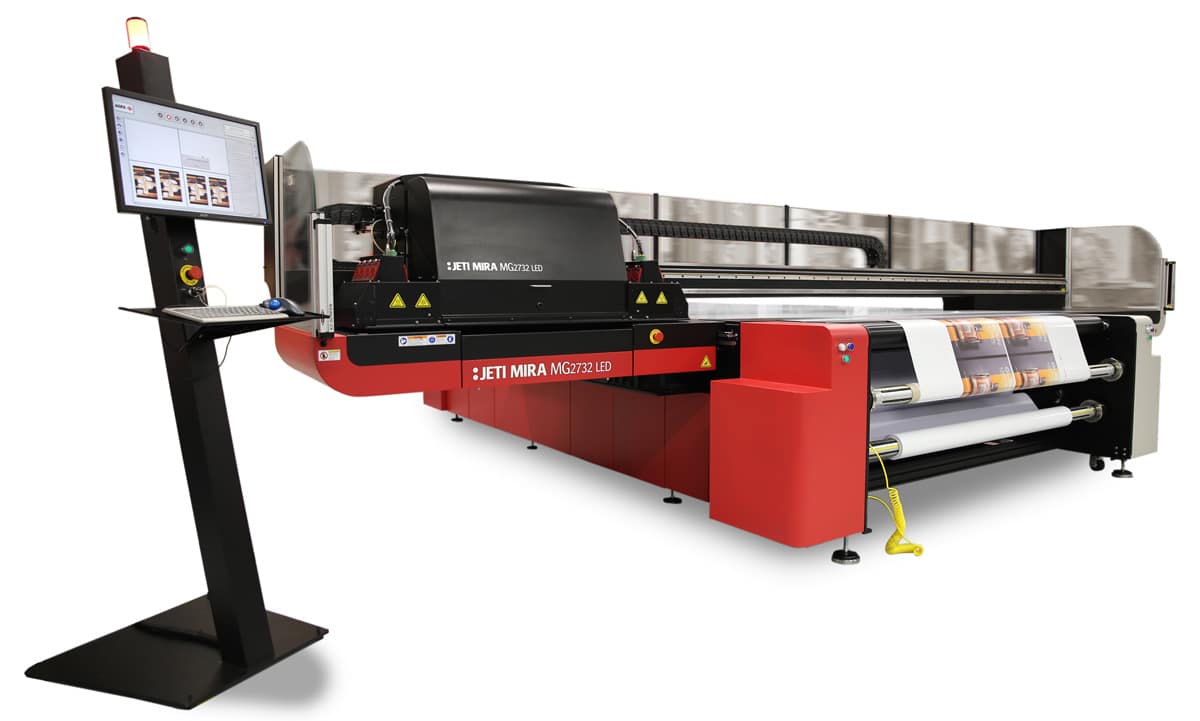 Jeti Mira inkjet printing system - sideways view