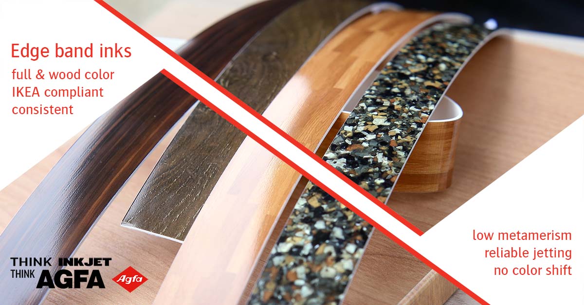 Printing furniture edge bands with Agfa's UV inkjet inks