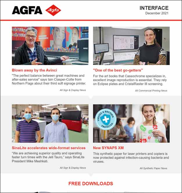 Agfa INTERFACE newsletter - December 2021