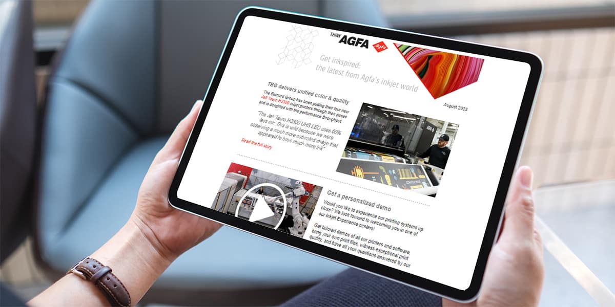 Subscribe to Agfa inkjet newsletter