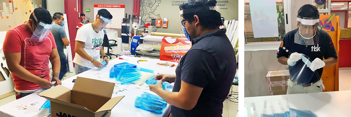 Tisk-assembly assembling face masks