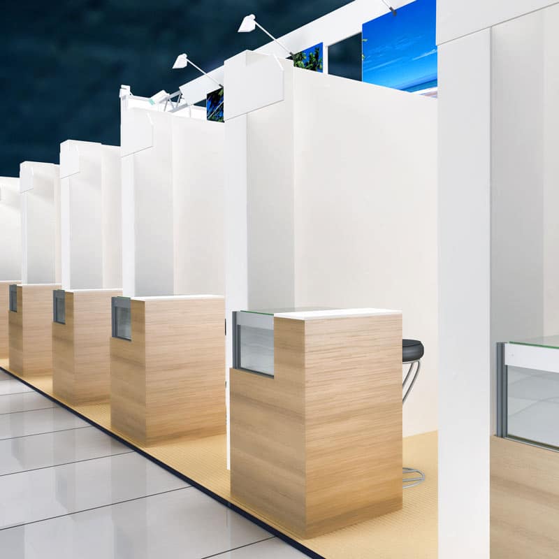 Booth Design Laminate booth displays