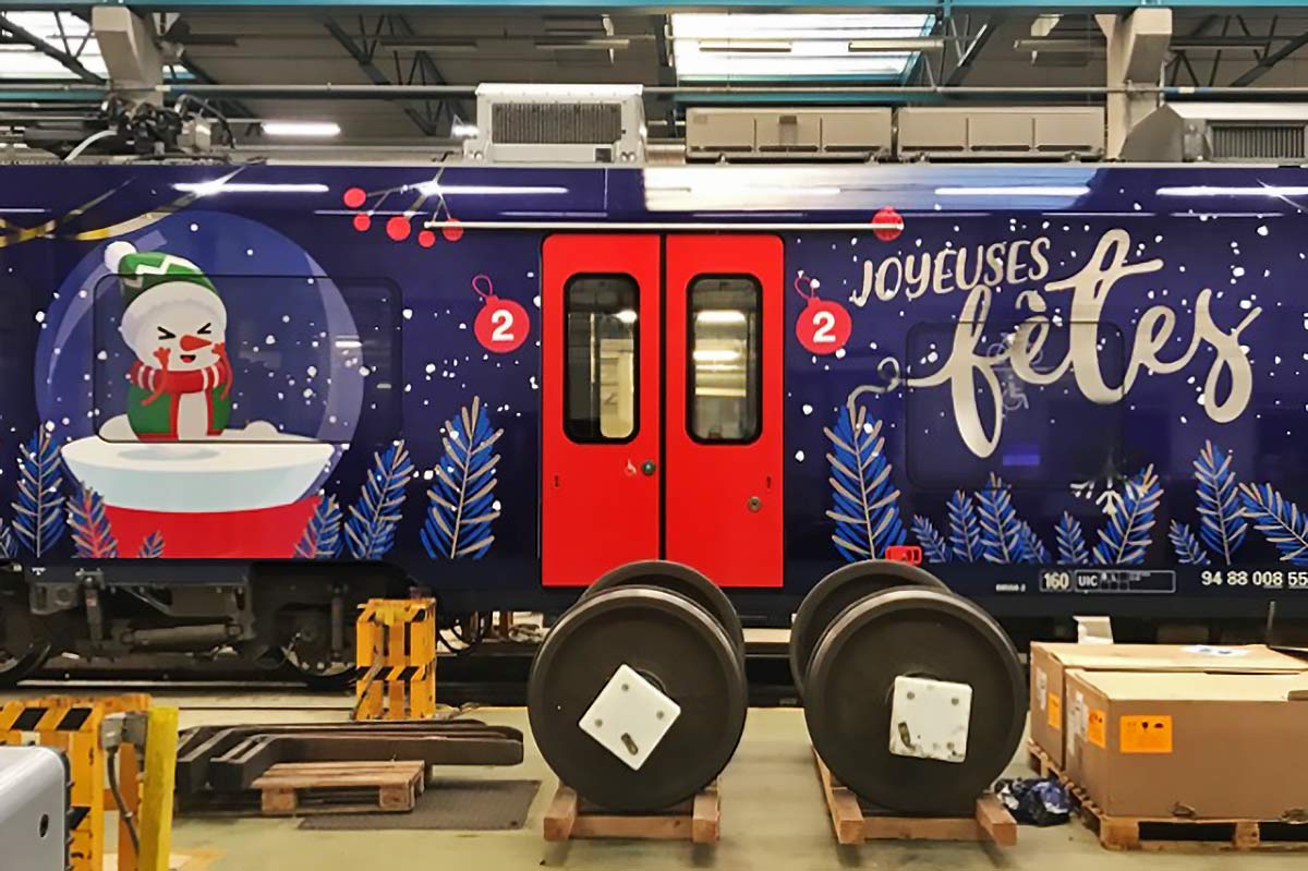 train wrapping