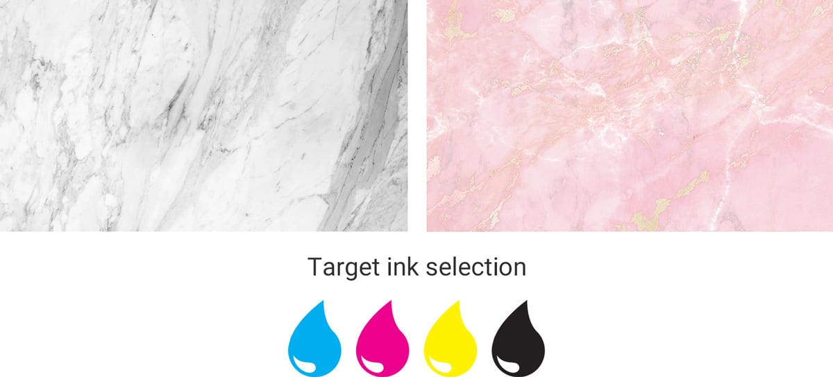 inkjet prints of marble textures