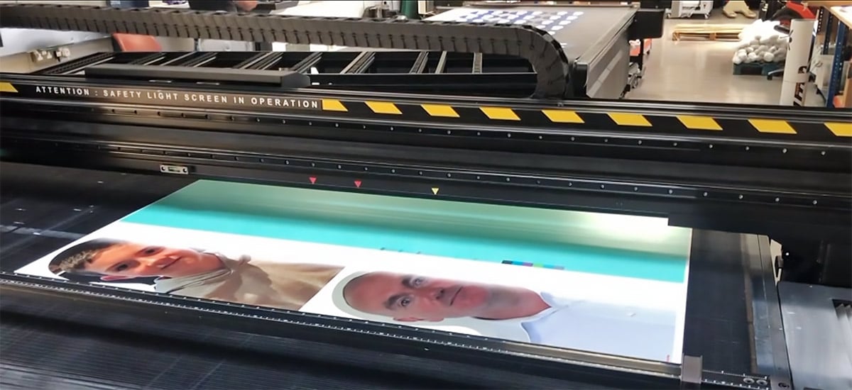 Printing cut-outs on foamex board