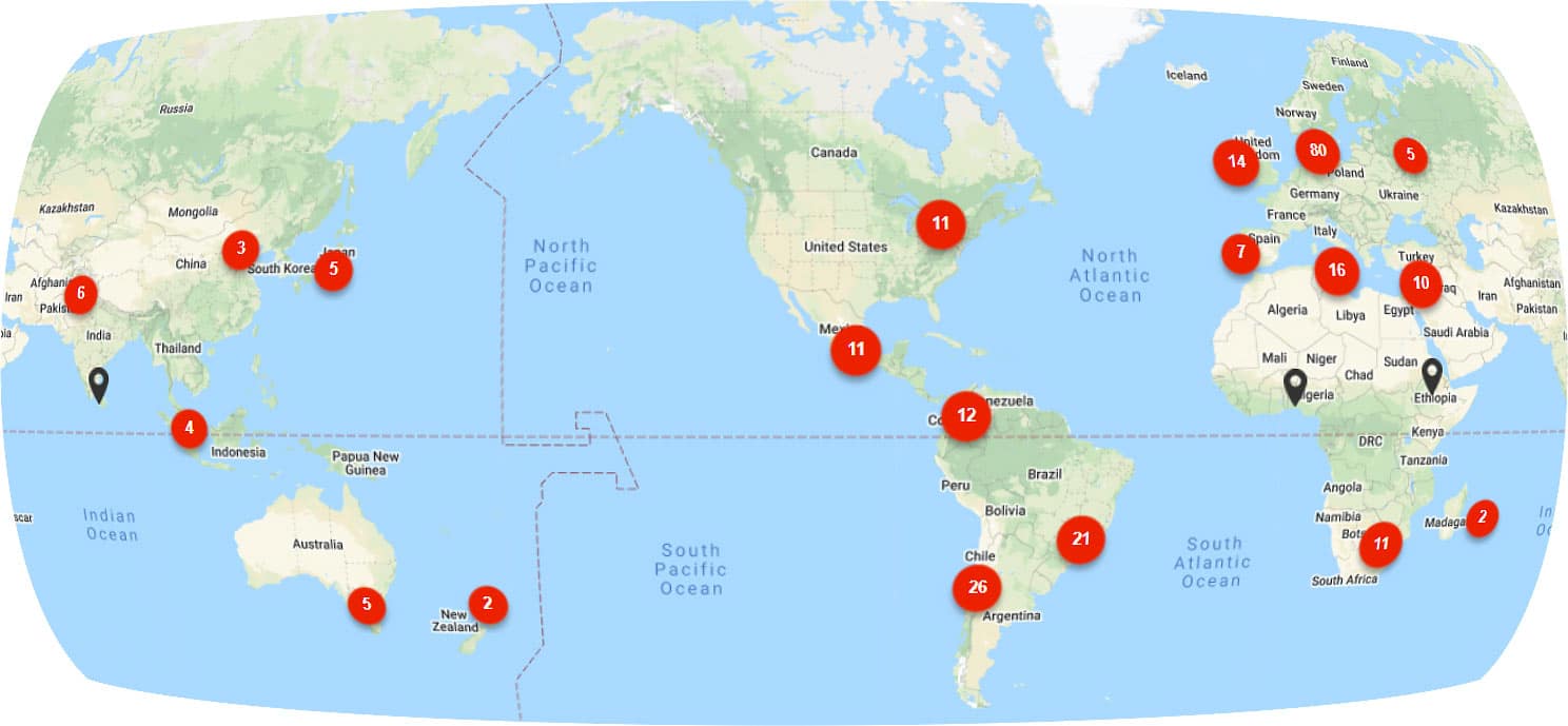 Agfa sales organisations worldwide