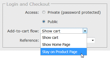 configure the checkout flow