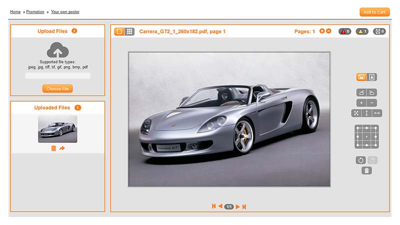 Benefits File Upload upload image or pages to order