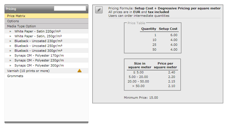 Benefits Product Pricing
