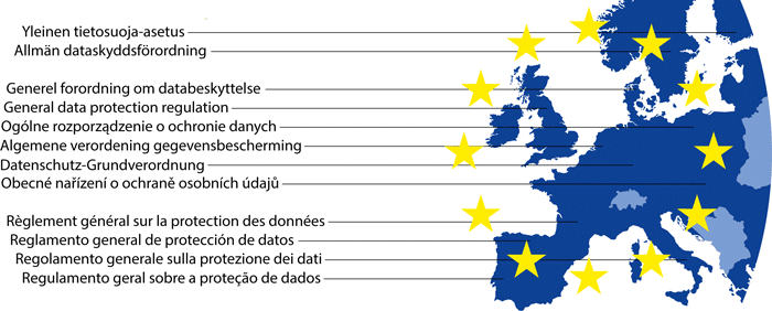 GDPR names across Europe