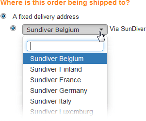 search shipping address