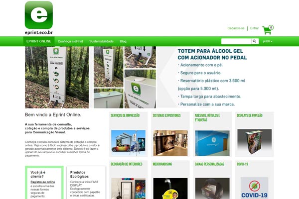 Web To Print Covid 19 Brazilian online shop