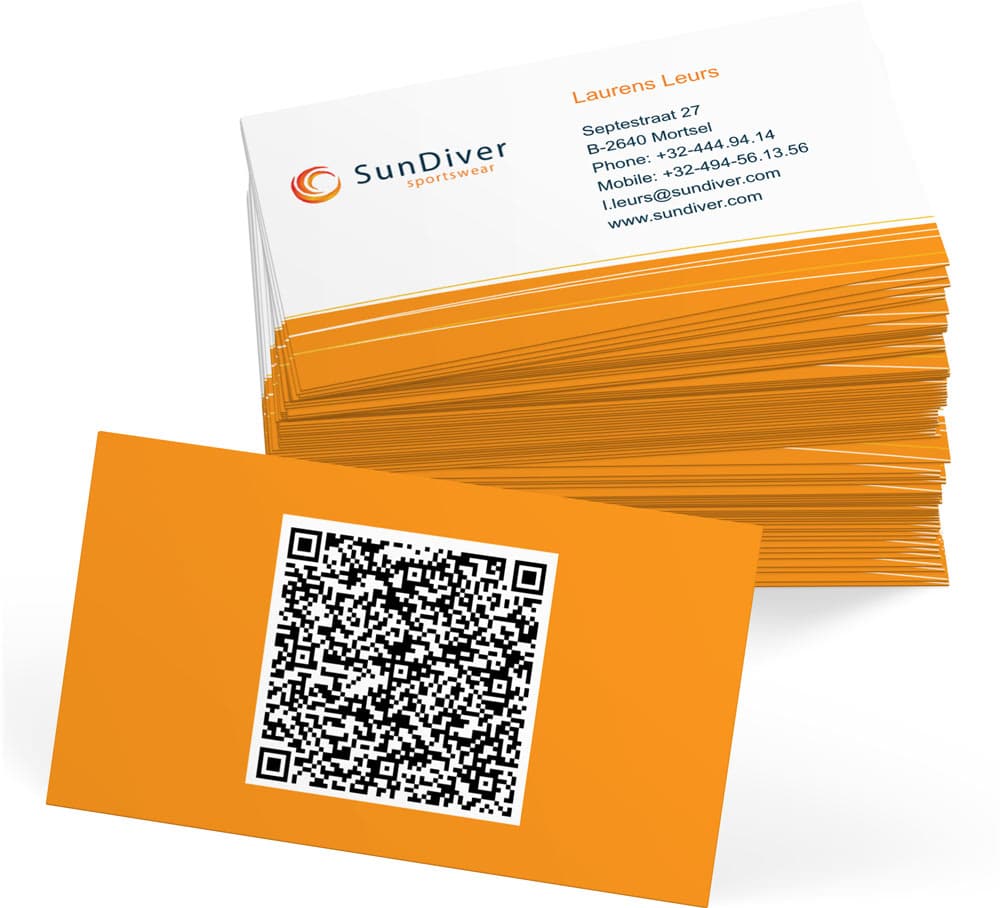 Business Cards Smaller business cards with QR codes